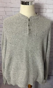 Suéter de Lana Woolrich Para Hombre XL Gris Pullover Botón Delantero Henley Manga Larga - Imagen 1 de 8