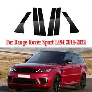 6Pcs Black Pillar Posts Door Trim Cover For Land Range Rover Sport L494 2014-22 - Foto 1 di 13