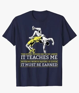 Wrestling T-Shirt Adult Large & Beanie - Picture 1 of 2