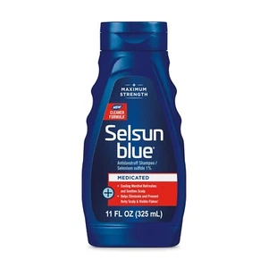 Selsun Blue medicated maximum strength dandruff shampoo, 11 fl oz. #J28 - Picture 1 of 2