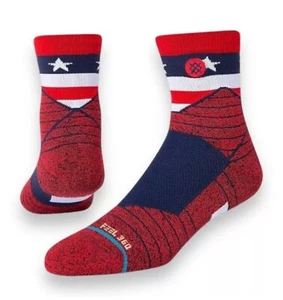 Stance American Quarter Socks Men's Large 9-13 USA Performance Mid Cushion NWT - Picture 1 of 2