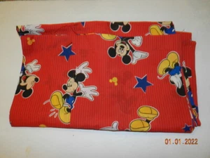MIckey Mouse Red Curtain Valance Window Topper Cotton 84"W x 15"L lot of 2  - Picture 1 of 1
