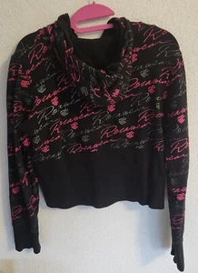 Rocawear Pink Black And Silver Zip Up Hoodie Size Girls XXL - Picture 1 of 3