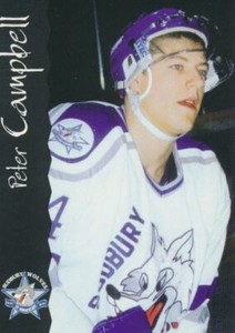 1996-97 Sudbury Wolves Team Issue # PETER CAMPBELL