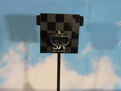 Anillo SAKS 5º AVE Banda Plata con Gran Cuenta Negra Talla 7 Nuevo con Etiquetas Foto 1 de 4