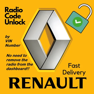 Renault CLIO Radio Pin Code By VIN Number - Radio stays in dash! - Image 1 of 3