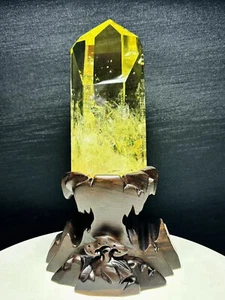 5.16LB natural citrine obelisk quartz crystal tower point healing gift+stand - Picture 1 of 8