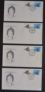 Australia Antarctic Territory First Day Covers First Flight 50th Ann. Set of 4 - Picture 1 of 2