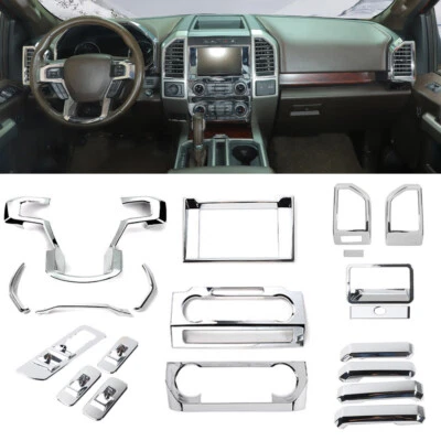 20x Chrome Central Control Steering Wheel Cover Trim Kit For Ford F150 2015-2020 - Image 1 of 4