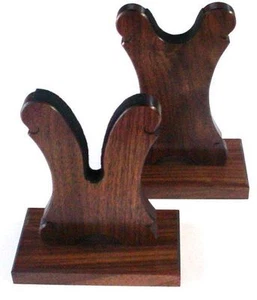 Soporte para pistola de madera de nogal - Palanca para rifle escopeta exhibición de mesa universal - Imagen 1 de 6