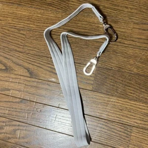 Correa de hombro Longchamp gris claro de nailon solo auténtica usada DESDE JAPÓN - Imagen 1 de 3