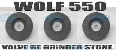3x WOLF 550 VALVE RE GRINDER STONE 80G 5" DIA x 1" WIDTH x 3/4" BORE - Image 1 of 4