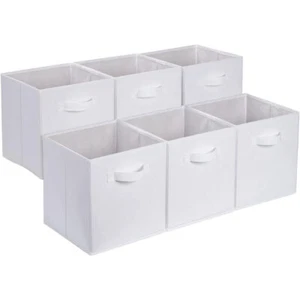 Collapsible Fabric Storage Cubes Organizer with Handles,Pack of 6 - Picture 1 of 27