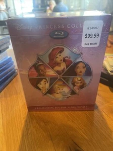 Disney Princess 8 Movie Collection Girls Mermaid Cinderella Blu-ray Box Set NEW - Picture 1 of 15