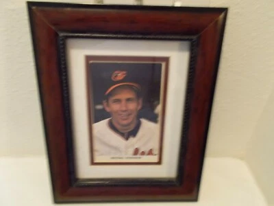 Brooks Robinson Autographed 3 1/2" x 5 1/2" Card Framed and Matted - Image 1 of 3