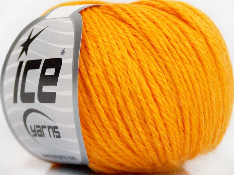 6-Skein Lot Baby Merino DK Yarn Wool Light 6x50g/100m Light Orange Foto 1 de 4