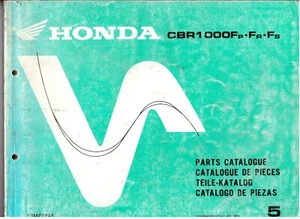 Parties List Catalogue des Pièces pour Honda CBR 1000 F, CBR1000F, SC24, 93-95, - Bild 1 von 2