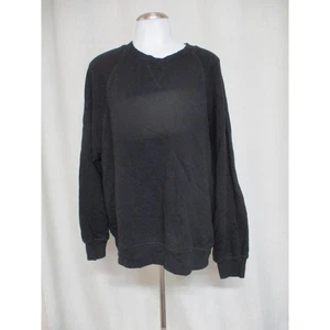 SINCERELY JULES FOR BANDIER Black Stretch Crewneck Pullover Sweatshirt top M HW - Picture 1 of 7