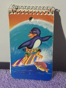 Vintage Lisa Frank Surfender Pinguin Memo Buch - Bild 1 von 3