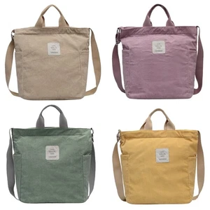 Women Corduroy Hobo Bag Totes Bag Handbag Crossbody Bag Large Capacity with Zip - Picture 1 of 26