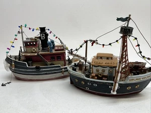 Lemax Village Collection Christmas S.S. Islander Ship 2002 & 2001 Has Damage - Imagen 1 de 12