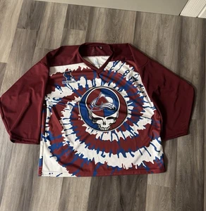 RARE Colorado Avalanche Grateful Dead Night XXL Hockey Jersey 2019 - Picture 1 of 3