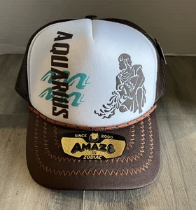 Aquarius Zodiac Pit Bull Snapback Baseball Trucker Hat Adjustable - New with Tag - Picture 1 of 12