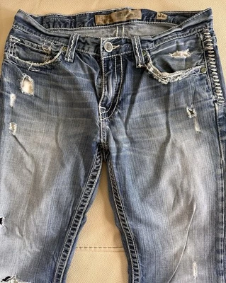 BKE Fulton Mens 32x30 Denim Blue Jeans Bootcut Medium Wash Thick Stitch - Image 1 of 4