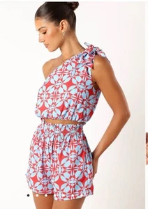 New Petal and Pup 2PCS GRETEL SHORT SET BLUE RED Size Large - Picture 1 of 10