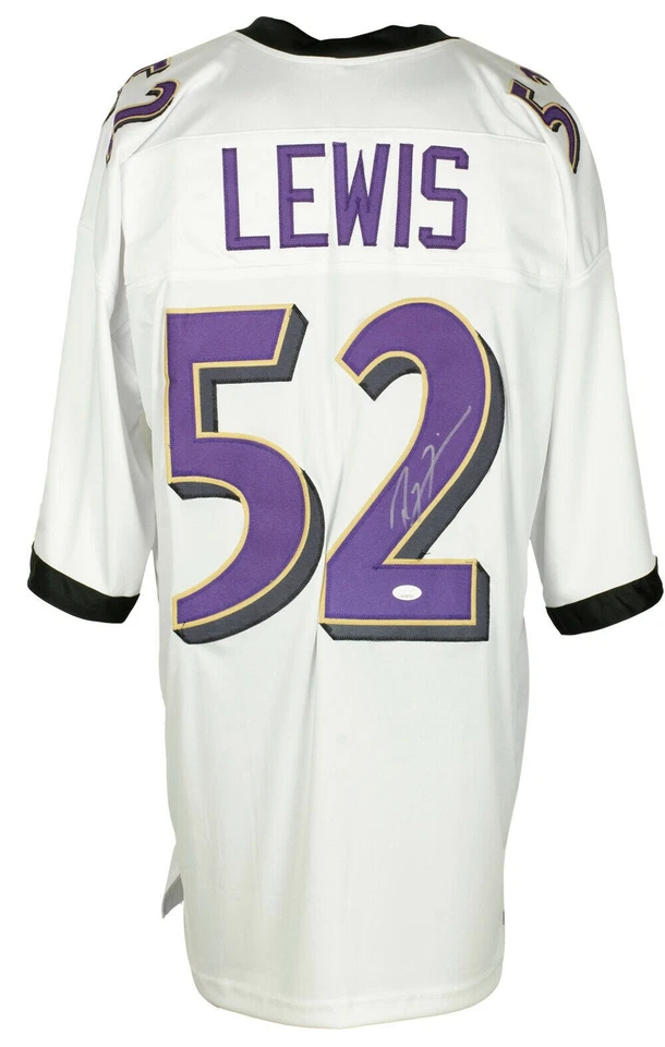 Ray Lewis Signed Custom White Pro Style Football Jersey JSA ITP - Image 1 of 4