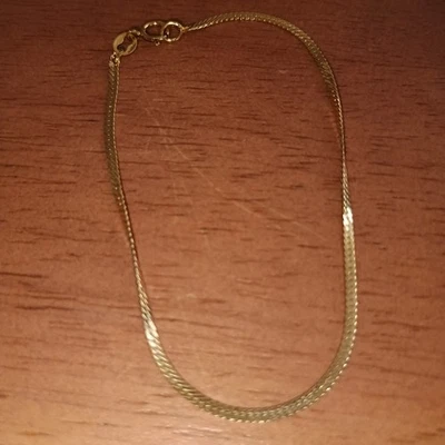 Hermoso brazalete de cadena estilo serpiente relleno de oro 1/10 14k de 7 pulgadas de largo  Foto 1 de 4