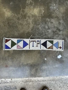 Antique African Yoruba Ndebe Tribe Beaded Belt Sash Multi Color 26” OAL 5” Wide - Picture 1 of 12