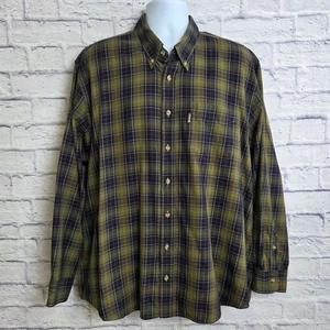 Barbour Shirt Mens Size 3XL Tartan Check Green Check Long Sleeve Button Down - Picture 1 of 12
