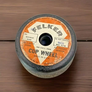 Felker Schleifmittel grobe Bördel Topfscheibe 3"x2"x5/8" max RPM 9070 Harzbindung - Bild 1 von 6