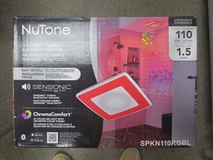 NuTone SPKN110RGBL Chromacomfort Ceiling Bath Fan with Sensonic Bluetooth - Picture 1 of 4