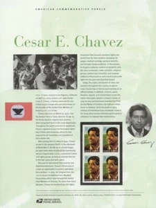 #684 37c Cesar. Panel de estampillas conmemorativas E. Chaves #3781 USPS - Imagen 1 de 1