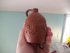 EARLY HAND MADE TERRA COTTA TYPE POTTERY MINI JUG APPLIED HANDLE APPLIED DRAGON - Picture 1 of 5