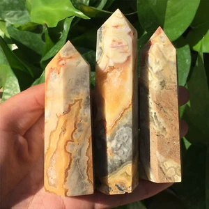 Varita de cristal de cuarzo con punta de ágata loca natural de 1 kg obelisco Reiki regalo de curación - Imagen 1 de 15