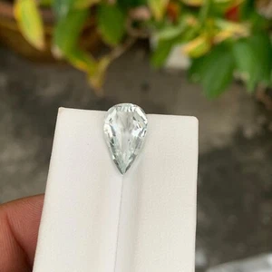 5.05 Ct Natural Aquamarine (15.9x9.6x6.1) White Color Cushion Cut From Pakistan. - Picture 1 of 7