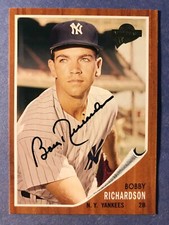 SIGNED BOBBY RICHARDSON 2004 TOPPS ALL TIME FAN FAVORITES AUTOGRAPHED - YANKEES