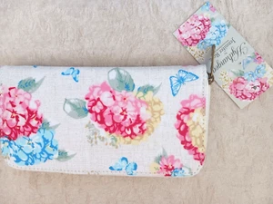 Billetera organizadora Jennifer Rose Hortensia para Menores y Pavey flores nueva con etiquetas - Imagen 1 de 7