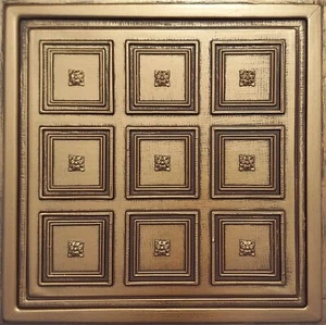 Gittersystem, Pop In, 24" x 24", 3D, PVC, Deckenfliesen, ROKOKCO Bronze Braun - Bild 1 von 3