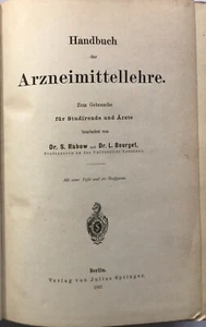 Antico Libro Farmacologia Illustrato Rabow Bourget 1897 - Foto 1 di 15