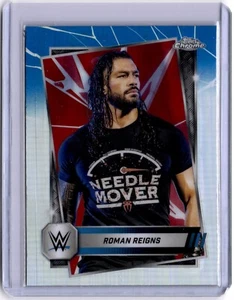 Roman Reigns 2025 Topps Chrome WWE Red & Blue Refractor #3 WWE Smackdown - Bild 1 von 2