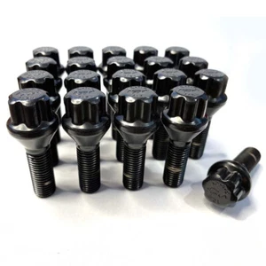 20 bulloni ruota TPi neri M12x1,50 40 mm per BMW E81 E82 E87 E88 - Foto 1 di 7