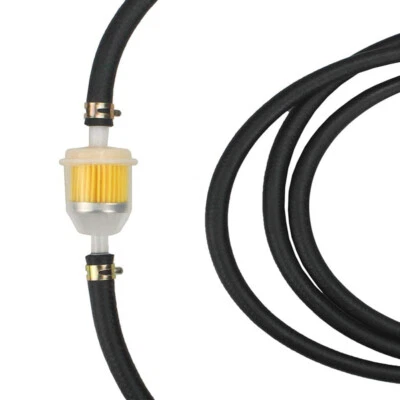 2M 1/4" ID Motorcycle Gas Fuel Line Tubing & Hose Clamps W/ Fuel Filter US STOCK - Image 1 of 4