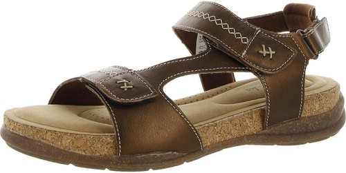 Clarks Roseville Mae sandalo donna in sughero pelle metallizzata US 11