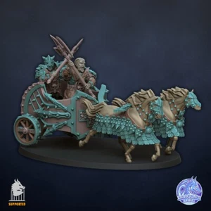 Barbarian Chariot/TTRPG/Wargaming/Dungeons and Dragons/Dragon Lake Miniatures - Picture 1 of 3