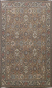 Silver Washed Brown Floral Ziegler Traditional 10x13 ft Area Rug Living Room Rug - Picture 1 of 16