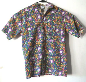 VTG New Orleans by the Bay Hawaiian Shirt Bill Graham Presents BGP Jazz Large - Picture 1 of 12